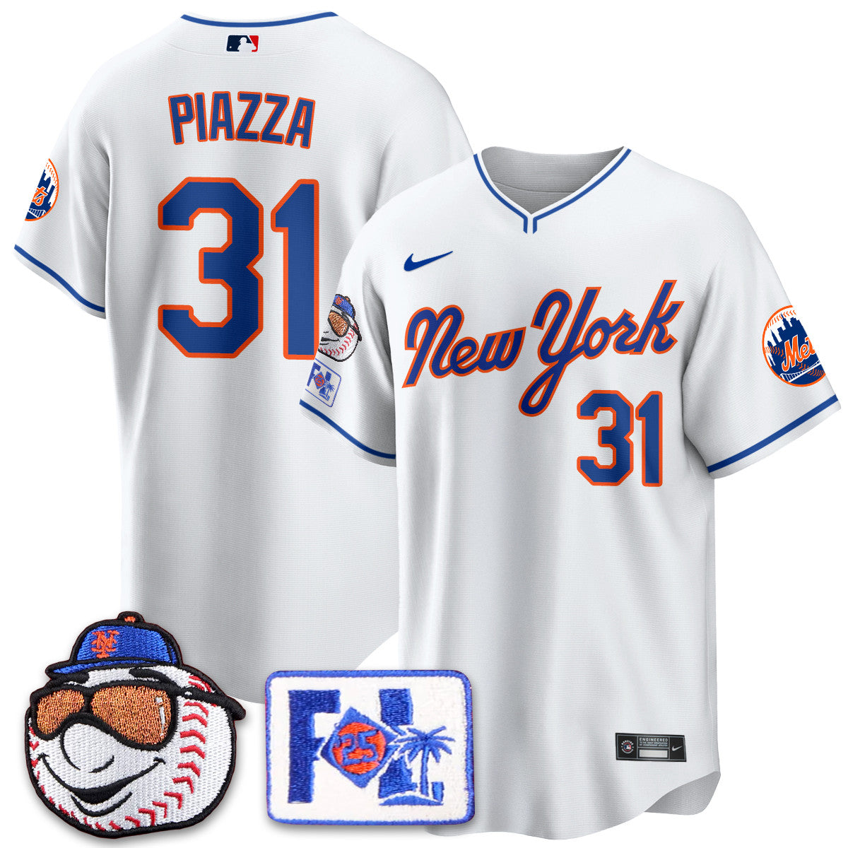 NYM Blue Road 2025 Spring Training Jersey - All Stitched