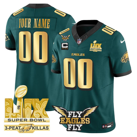 PHI Super Bowl LIX 3-Peat Killas Patch Custom Jersey - Stitched