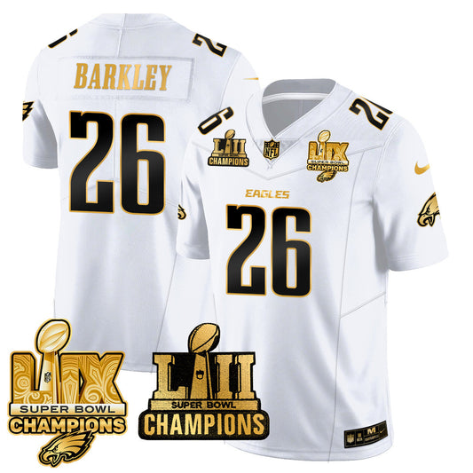 PHI LII-LIX Super Bowl Champions Gold Vapor Limited Jersey N2 - Stitched