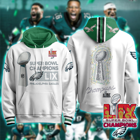 PHI Super Bowl LIX Champions Hoodie - Printed
