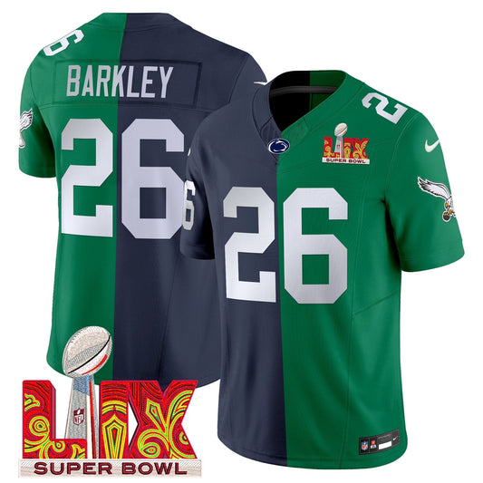 Split PHI Super Bowl LIX & College Football Vapor Limited Jersey - Stitched