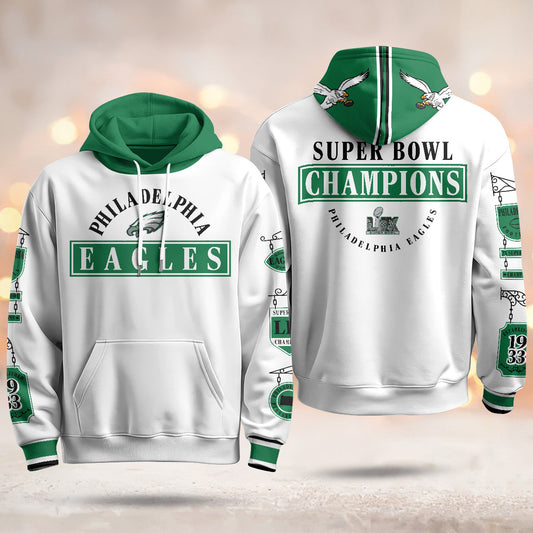 PHI Super Bowl LIX Champions Limited Hoodie N2 - Stitched