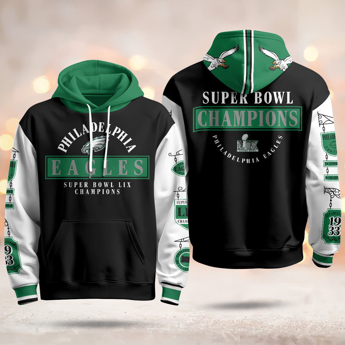 PHI Super Bowl LIX Champions Limited Hoodie N2 - All Stitched