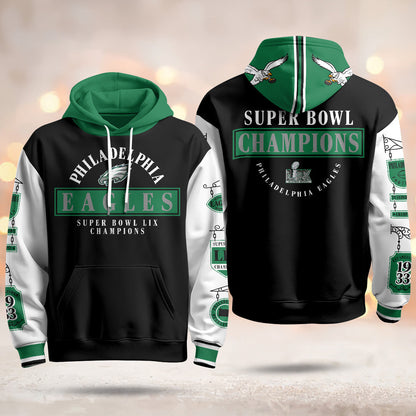 PHI Super Bowl LIX Champions Limited Hoodie N2 - All Stitched