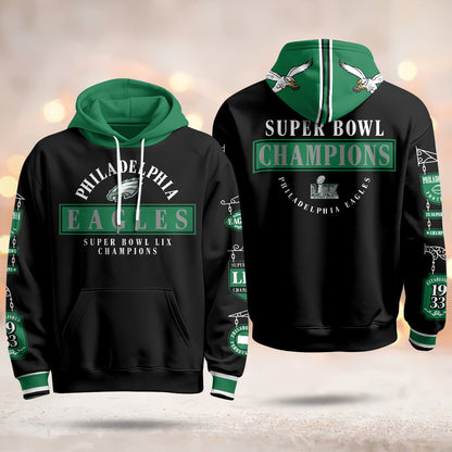 PHI Super Bowl LIX Champions Limited Hoodie N2 - All Stitched