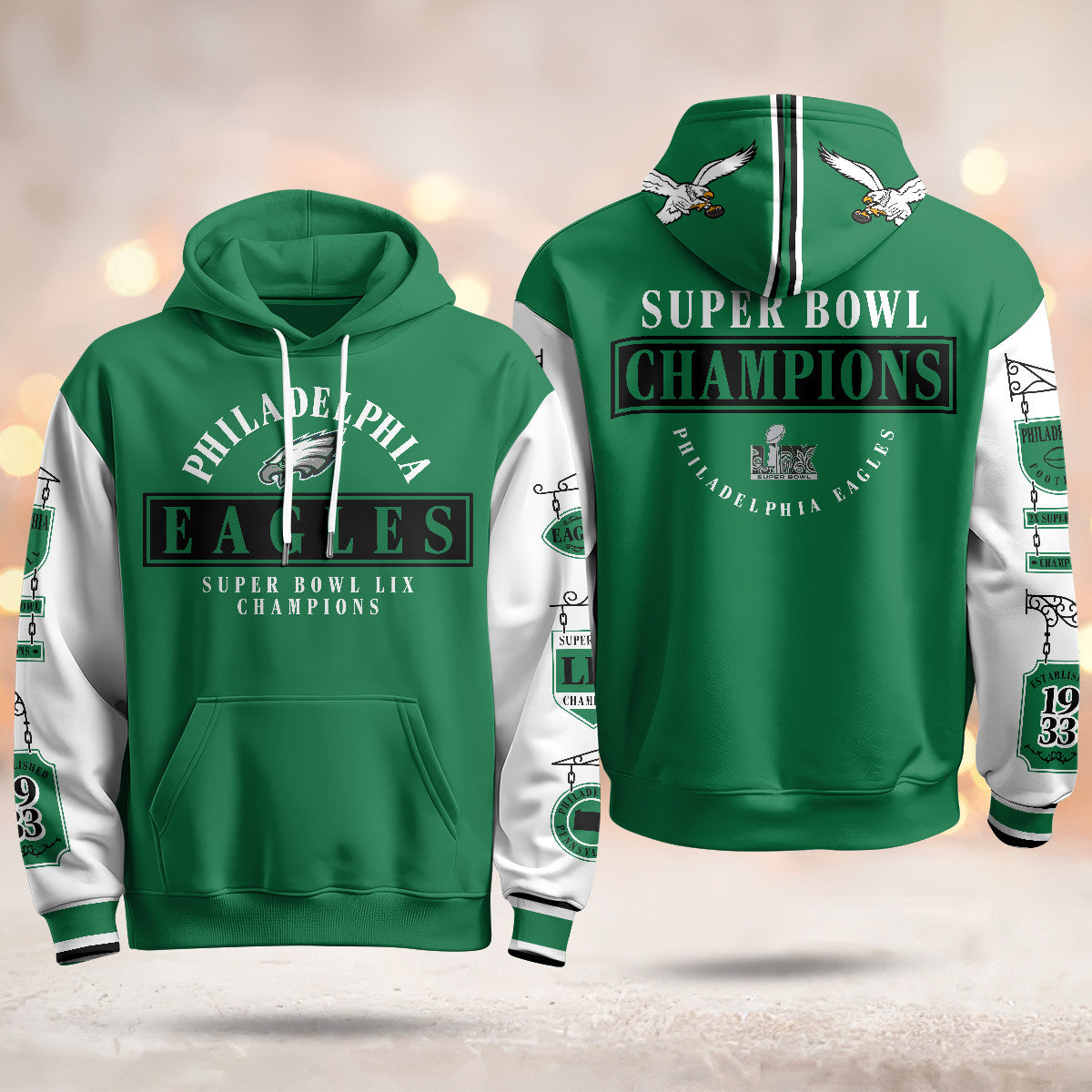 PHI Super Bowl LIX Champions Limited Hoodie N2 - All Stitched
