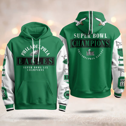 PHI Super Bowl LIX Champions Limited Hoodie N2 - All Stitched