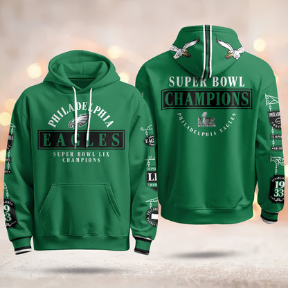 PHI Super Bowl LIX Champions Limited Hoodie N2 - All Stitched