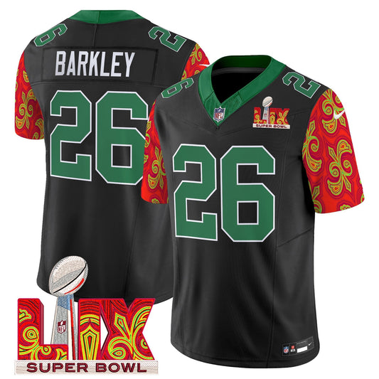 PHI Kelly Green Super Bowl LIX Style Vapor Limited Jersey - Stitched