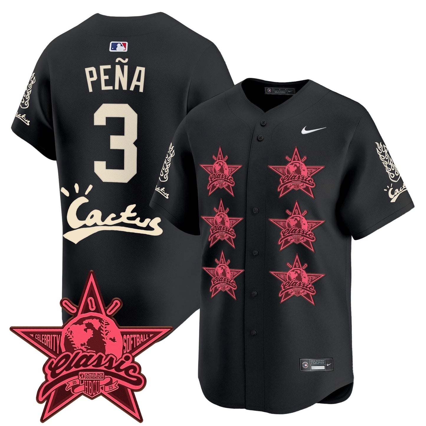 Men's Houston Astros Cactus Jack 2025 Vapor Premier Limited Jersey V2 - All Stitched
