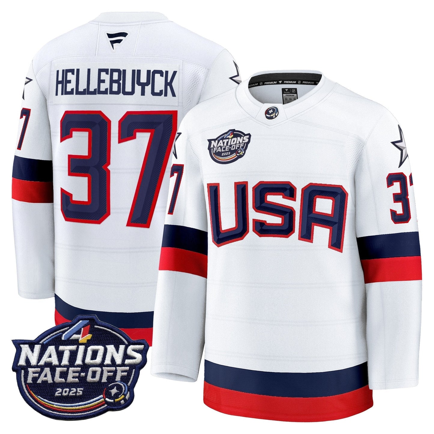 Men's USA 4 Nations Face-Off 2025 Premium Jersey - All Stitched