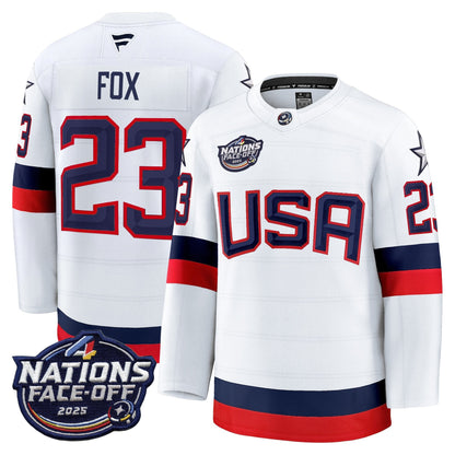 Men's USA 4 Nations Face-Off 2025 Premium Jersey - All Stitched