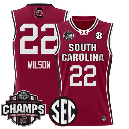 Men's Size - South Carolina Gamecocks 2025 SEC Women's Conference Tournament Champions Lightweight Basketball Jersey - All Stitched