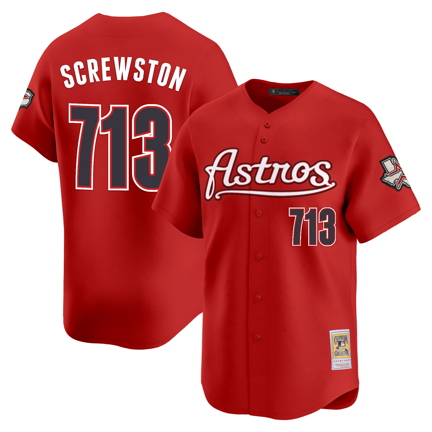 Men's Houston Astros Throwback Vapor Premier Limited Jersey - All Stitched