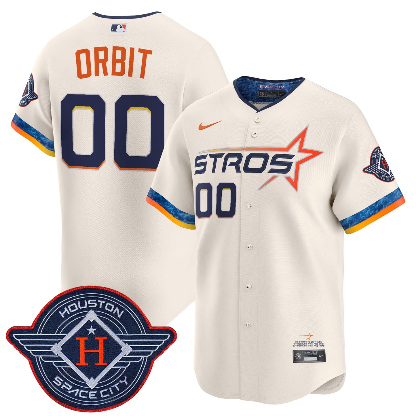 Men's Houston Astros 2025 City Connect Vapor Premier Limited Jersey - All Stitched