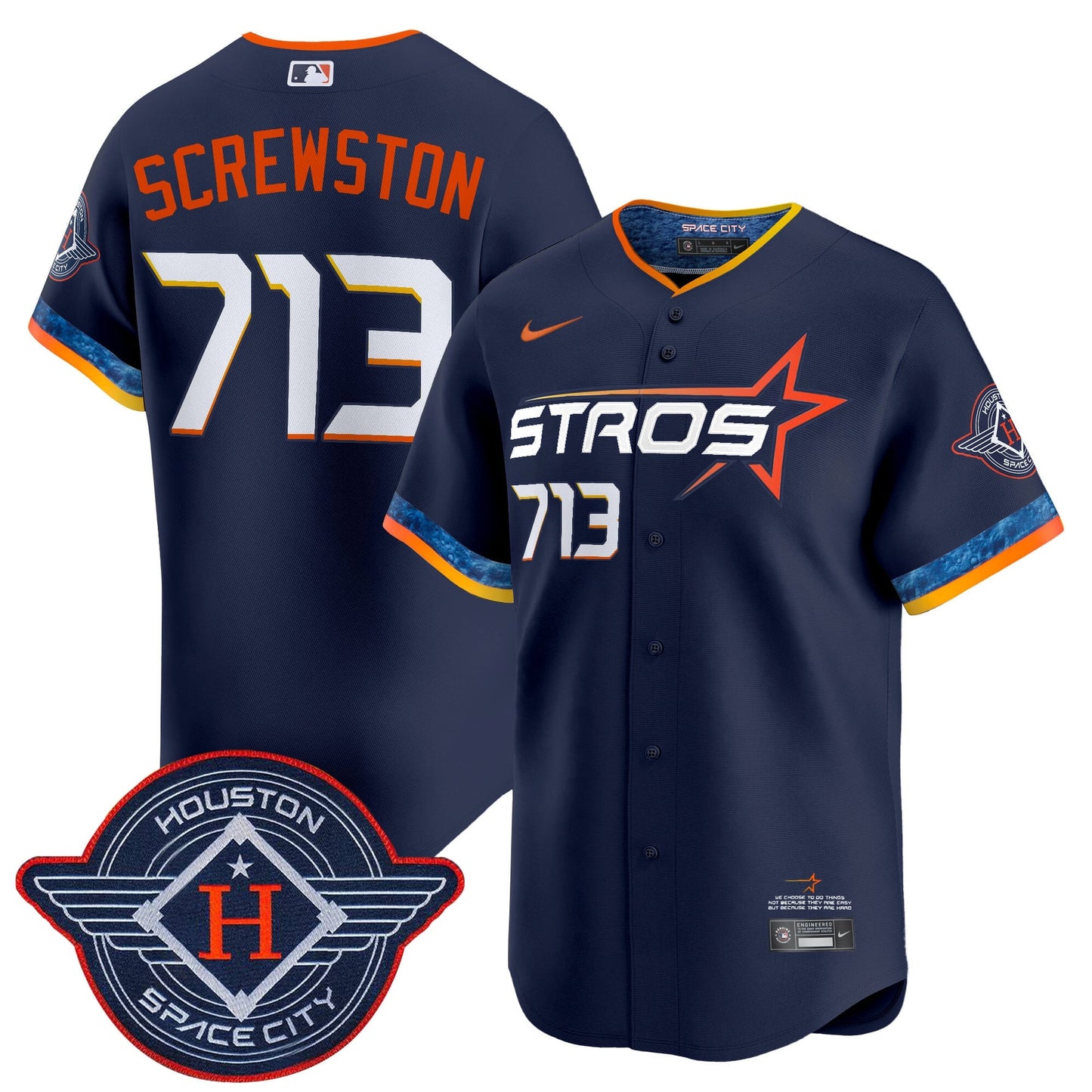 Men's Houston Astros 2025 City Connect Vapor Premier Limited Jersey - All Stitched