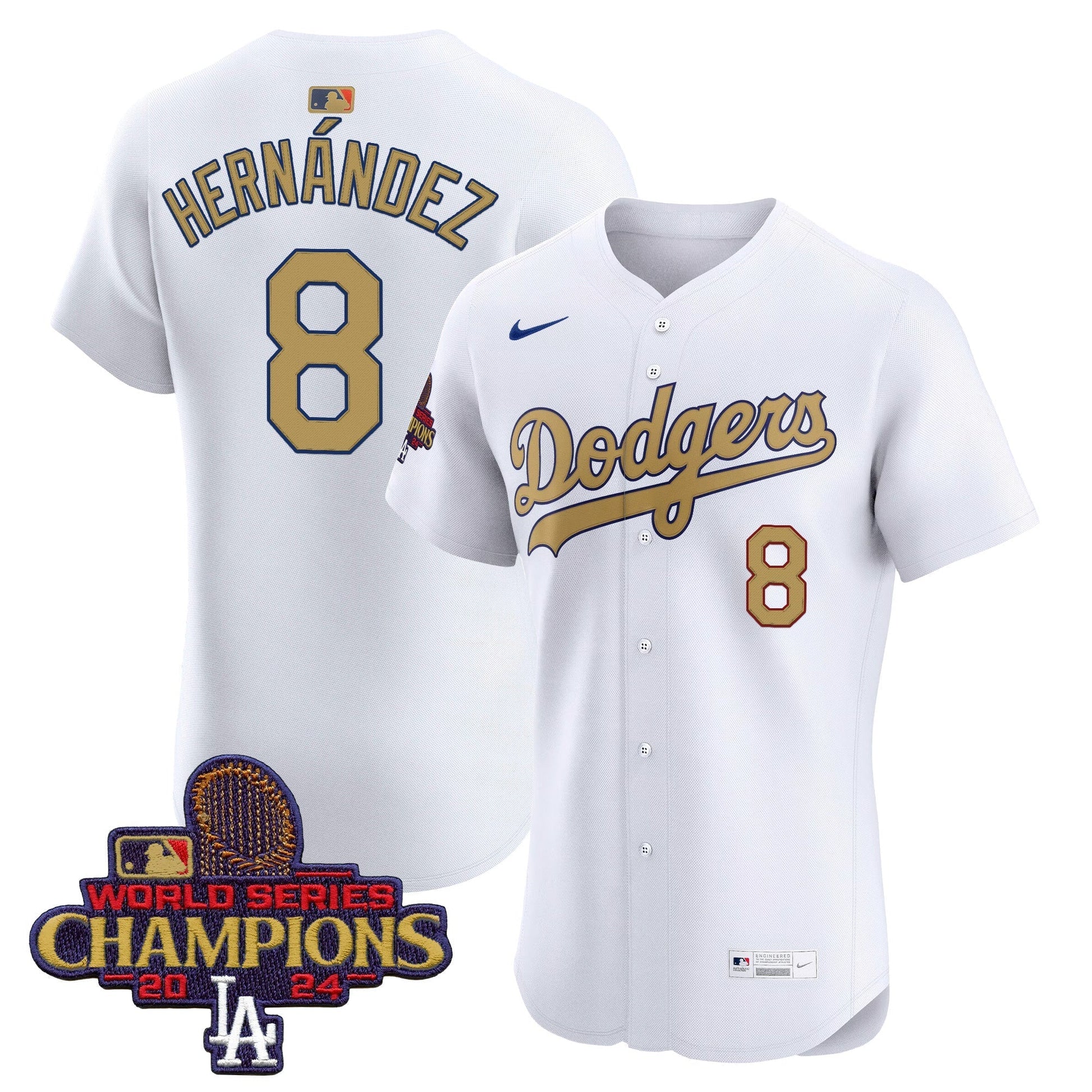 Men's Dodgers 2025 Gold Vapor Premier Elite Jersey - All Stitched
