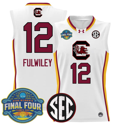 Men's Size - South Carolina Gamecocks 2025 Sec Women's Final Four Patch Lightweight Basketball Jersey - All Stitched