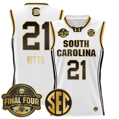 Men's Size - South Carolina Gamecocks 2025 Sec Women's Final Four Patch Lightweight Basketball Jersey - All Stitched