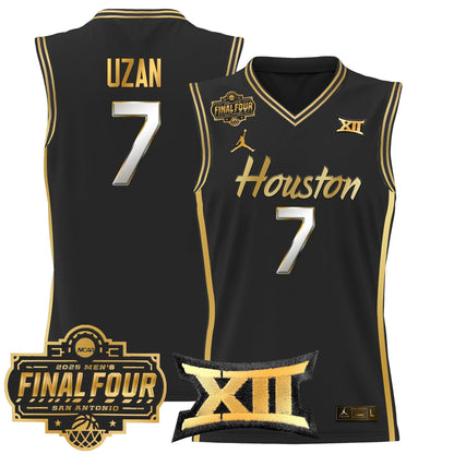 Men's Houston Cougars 2025 Final Four Patch Basketball Jersey - All Stitched