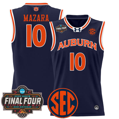 Men's Auburn Tigers 2025 Final Four Patch Lightweight Basketball Jersey - All Stitched