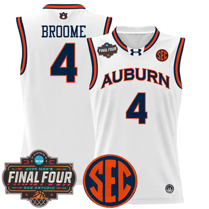 Men's Auburn Tigers 2025 Final Four Patch Lightweight Basketball Jersey - All Stitched