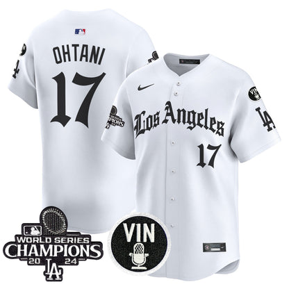 Men's Dodgers 2025 LA Gothic Style Vapor Premier Limited Jersey - All Stitched