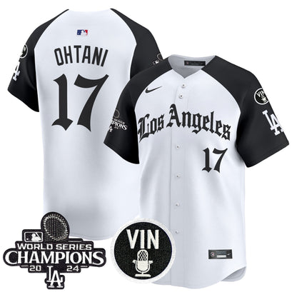 Men's Dodgers 2025 LA Gothic Style Vapor Premier Limited Jersey - All Stitched
