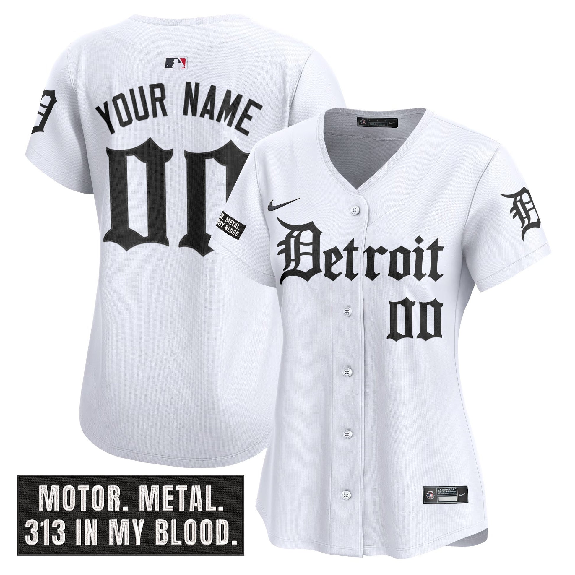 Detroit Tigers 'Motor Gothic Edition' Vapor Premier Limited Custom Jersey - All Stitched
