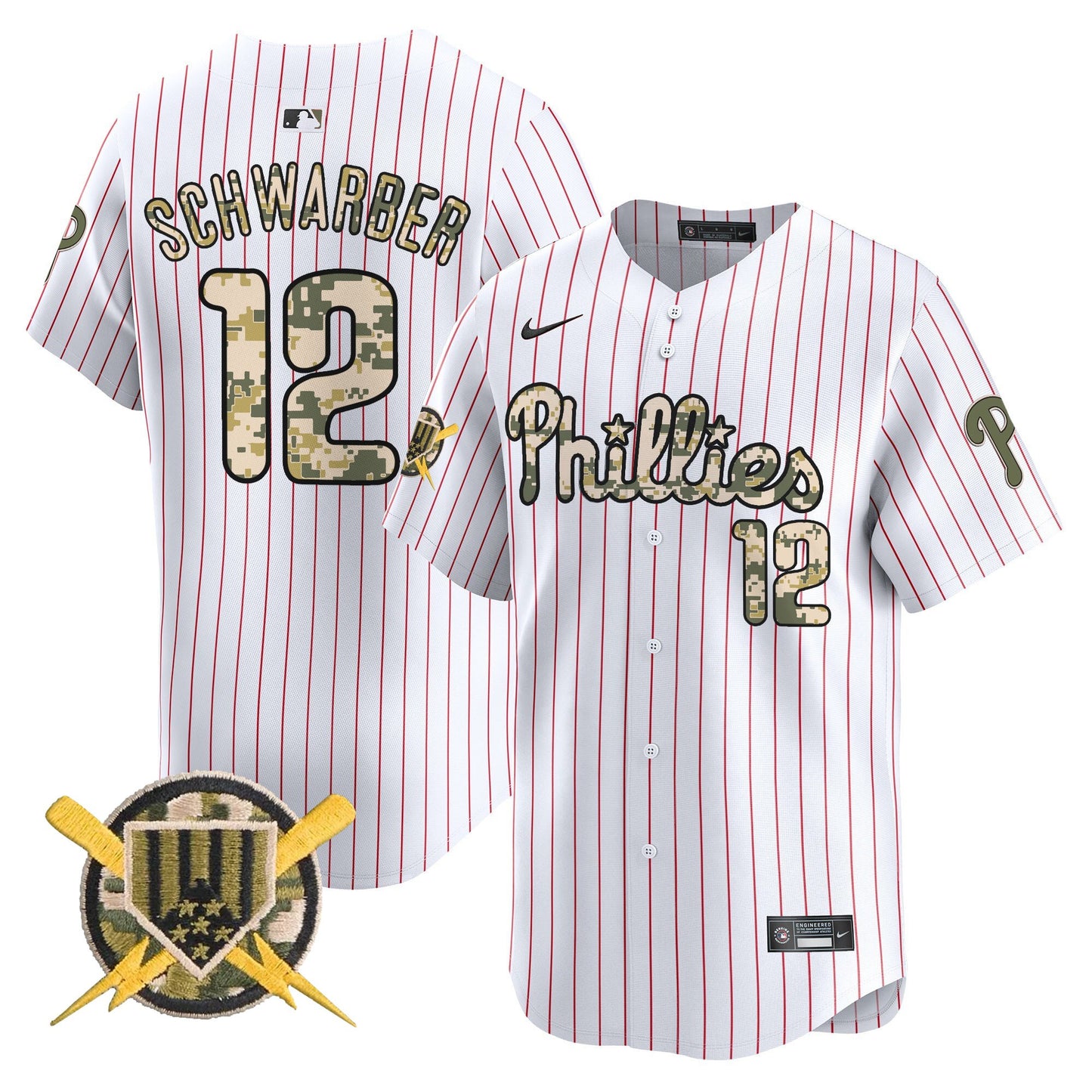 Phillies Armed Forces Day Vapor Premier Limited Jersey - All Stitched