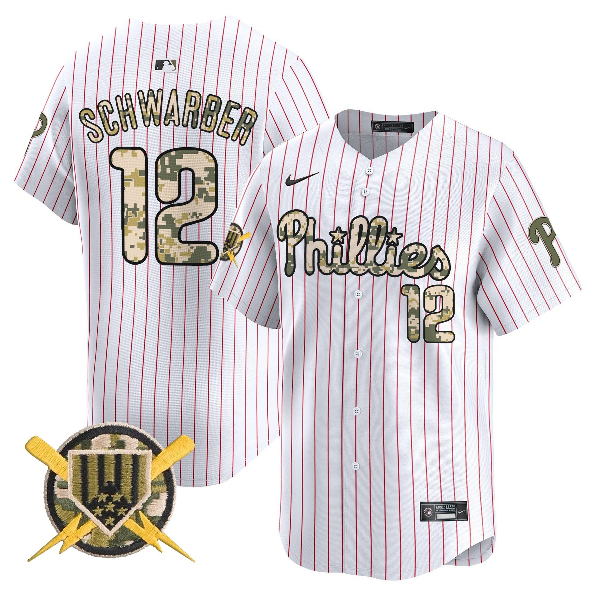 Phillies Armed Forces Day Vapor Premier Limited Jersey - All Stitched
