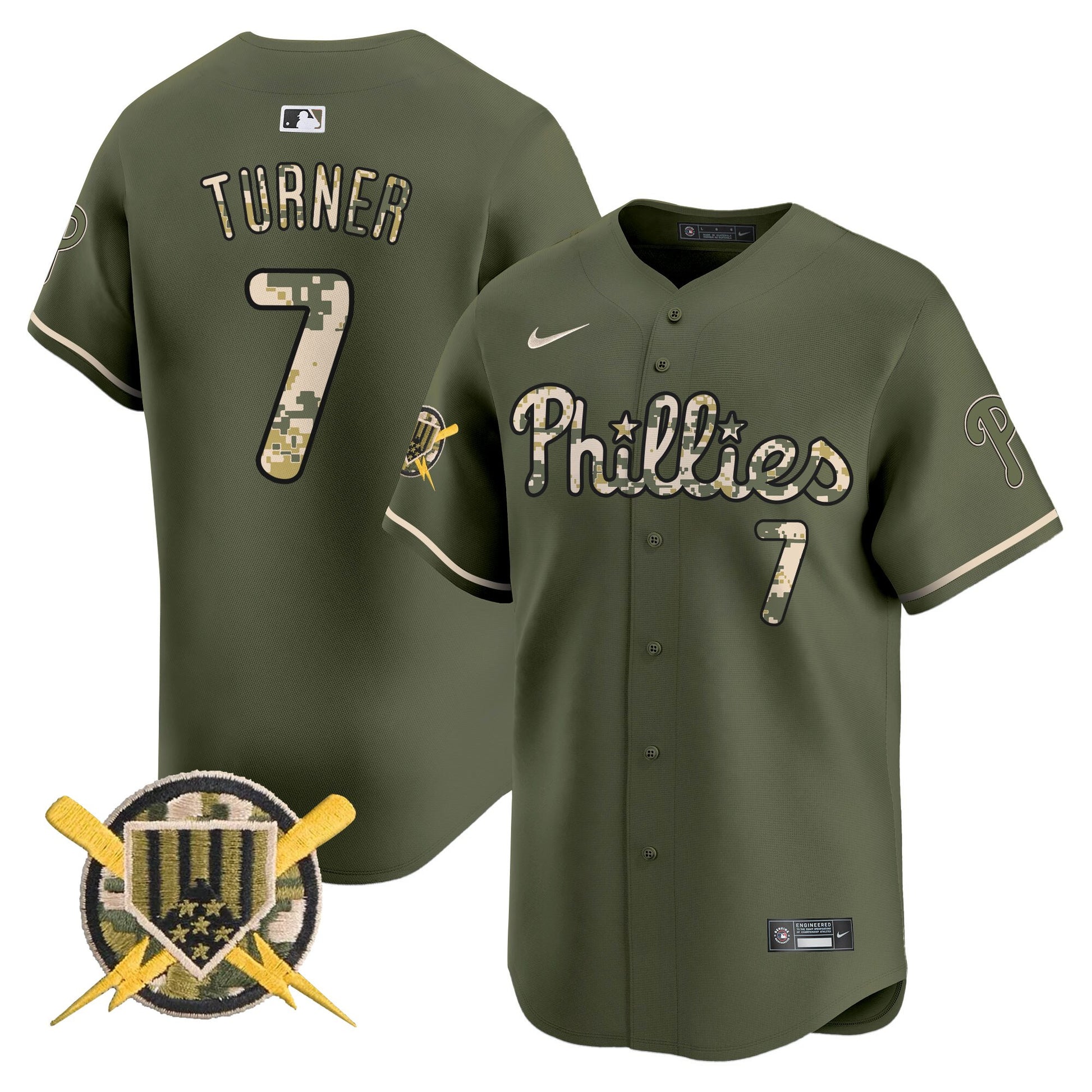 Phillies Armed Forces Day Vapor Premier Limited Jersey - All Stitched