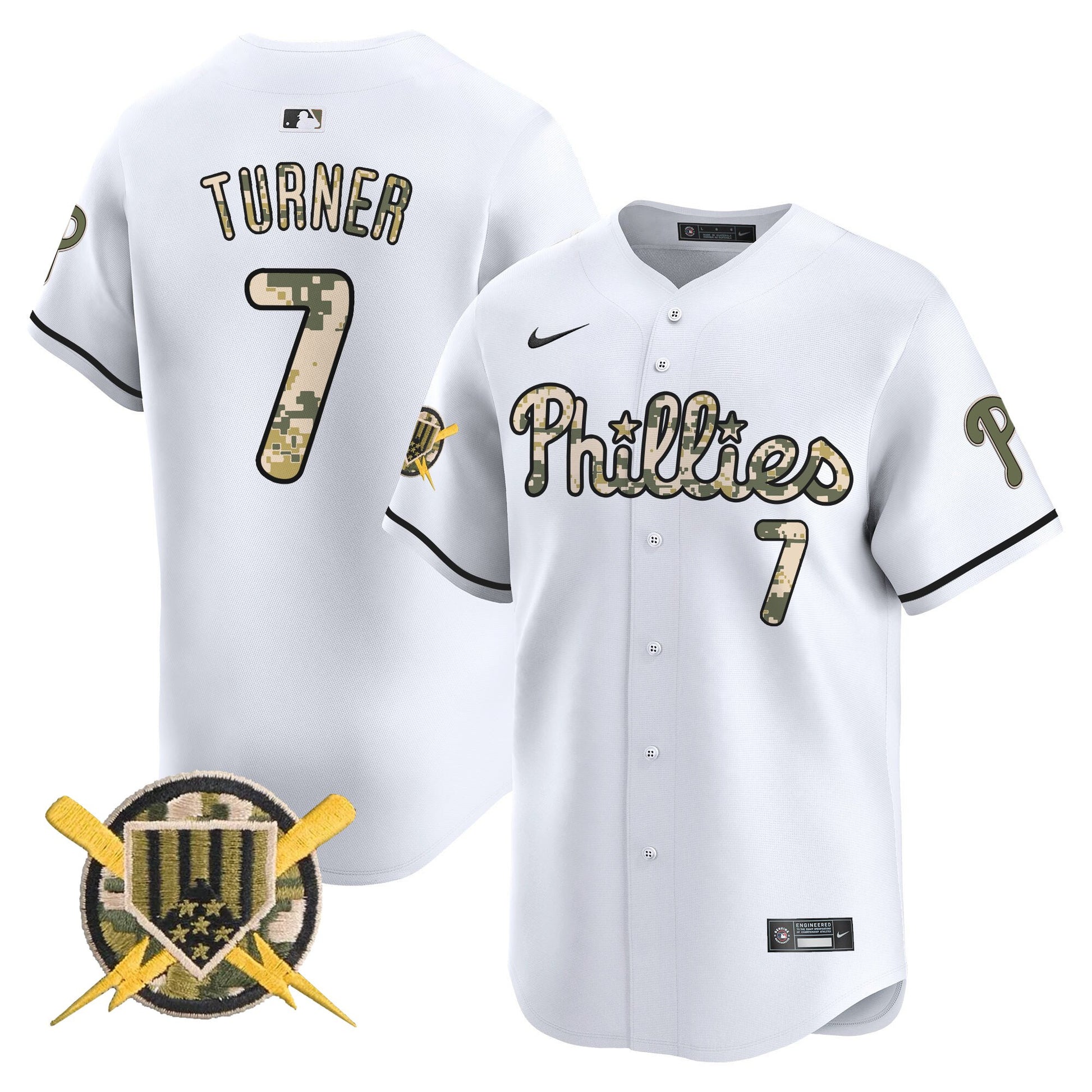 Phillies Armed Forces Day Vapor Premier Limited Jersey - All Stitched