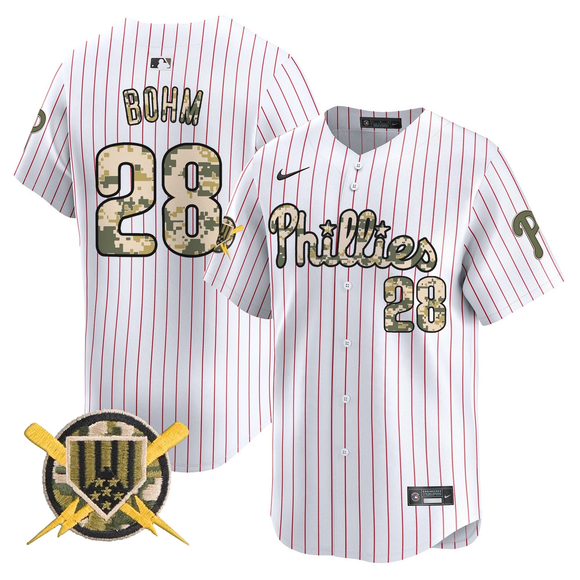 Phillies Armed Forces Day Vapor Premier Limited Jersey - All Stitched