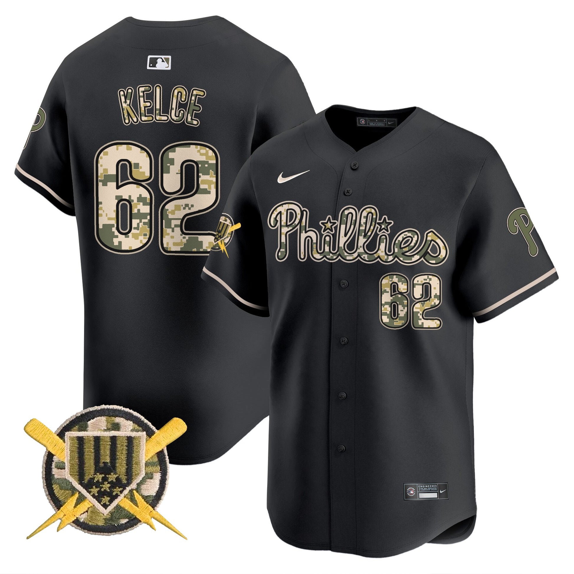 Phillies Armed Forces Day Vapor Premier Limited Jersey - All Stitched