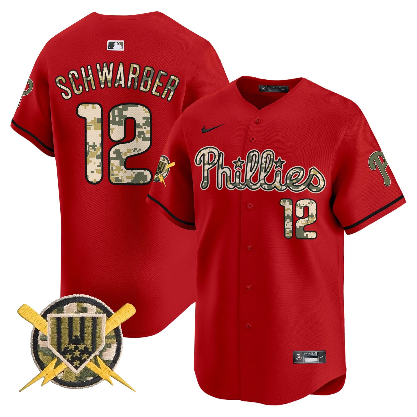 Phillies Armed Forces Day Vapor Premier Limited Jersey - All Stitched