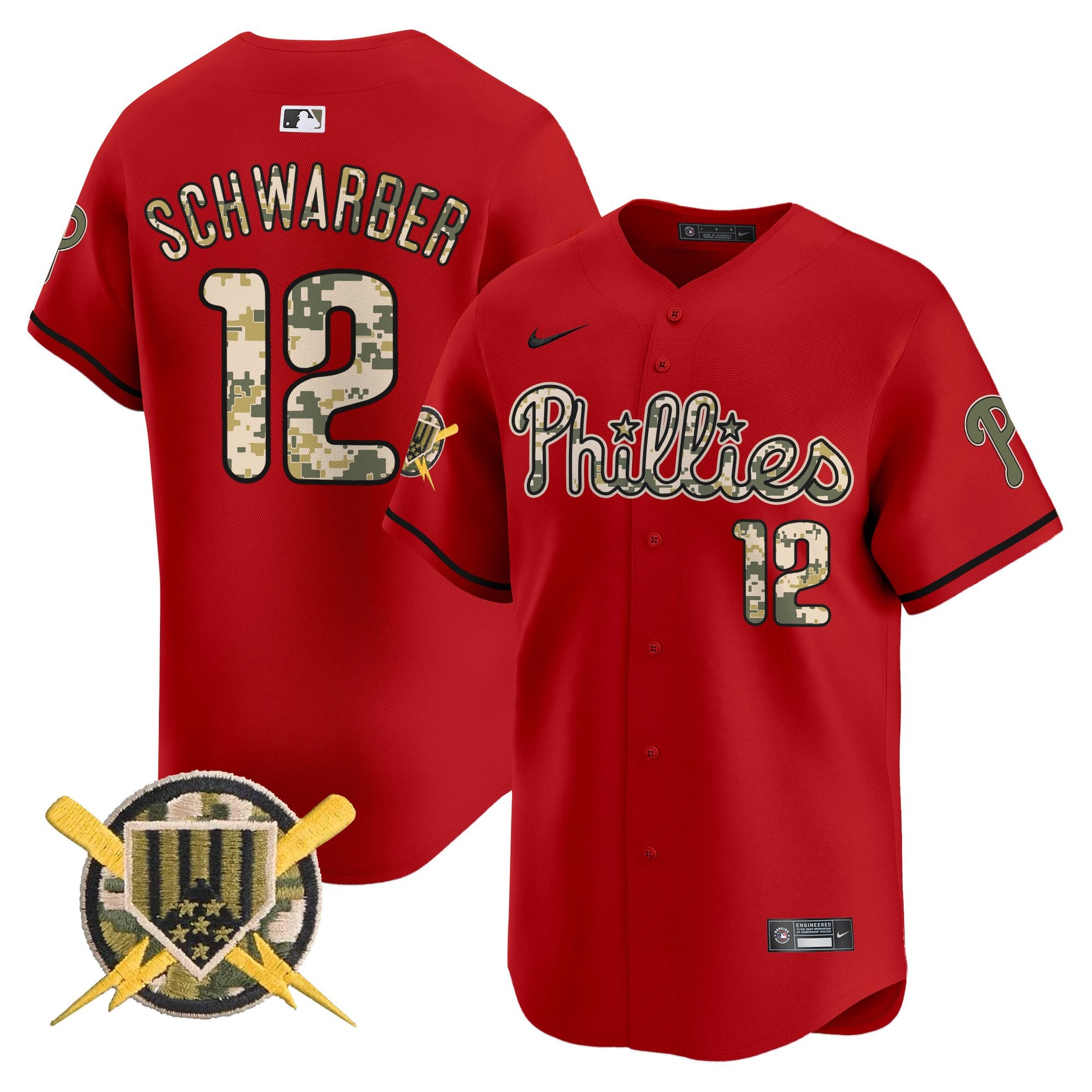 Phillies Armed Forces Day Vapor Premier Limited Jersey - All Stitched