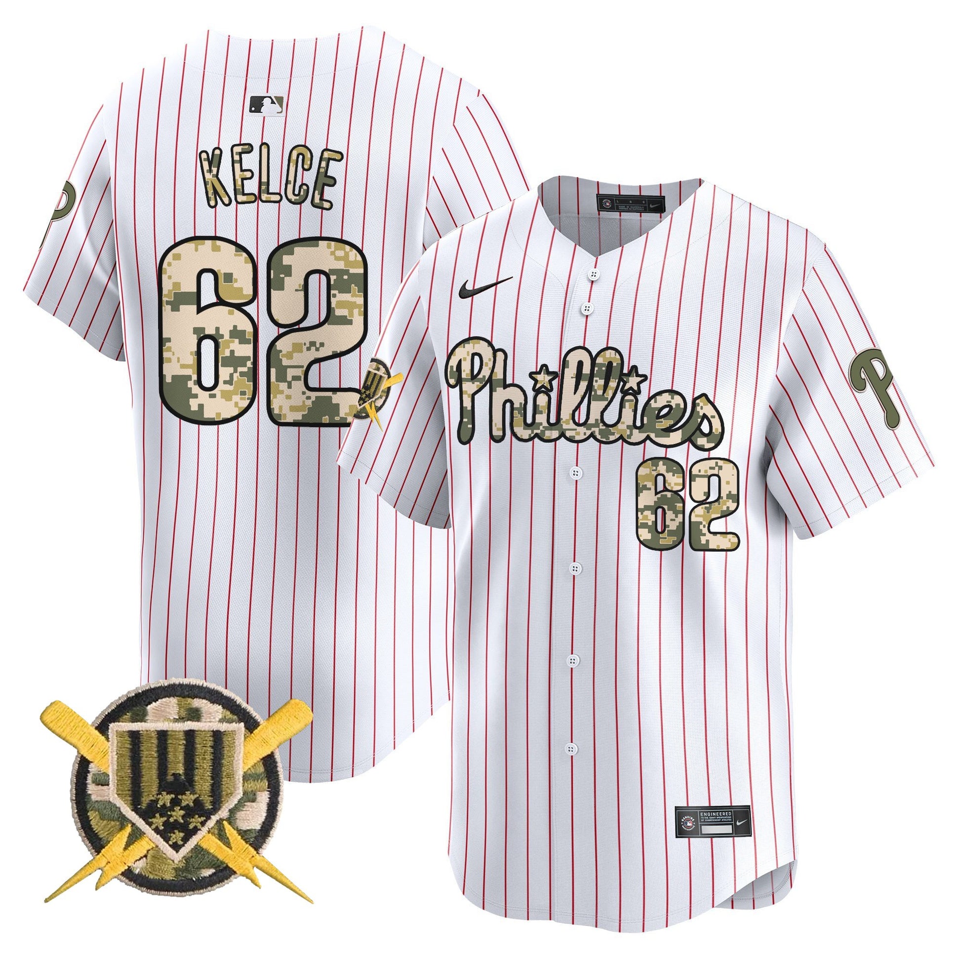 Phillies Armed Forces Day Vapor Premier Limited Jersey - All Stitched