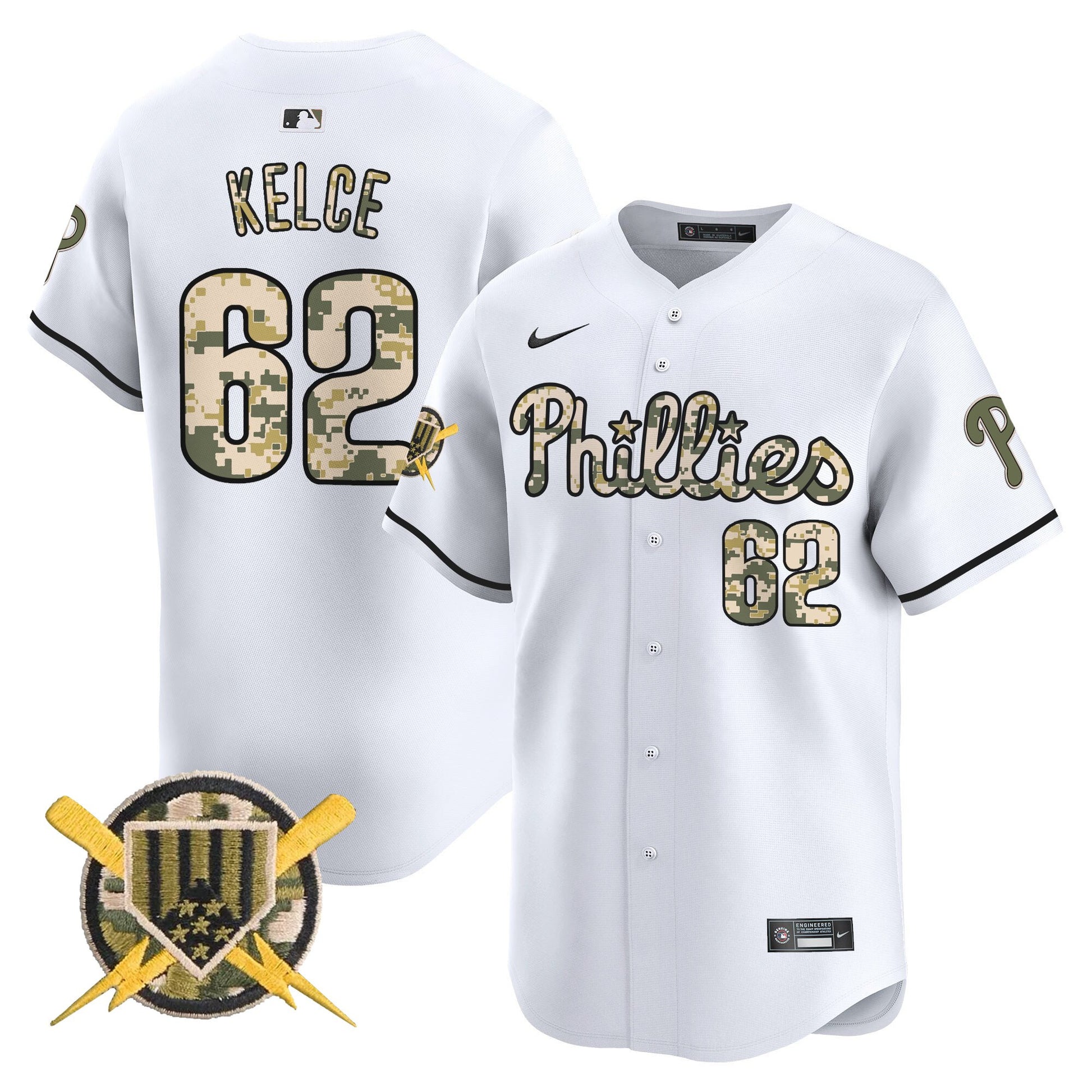 Phillies Armed Forces Day Vapor Premier Limited Jersey - All Stitched