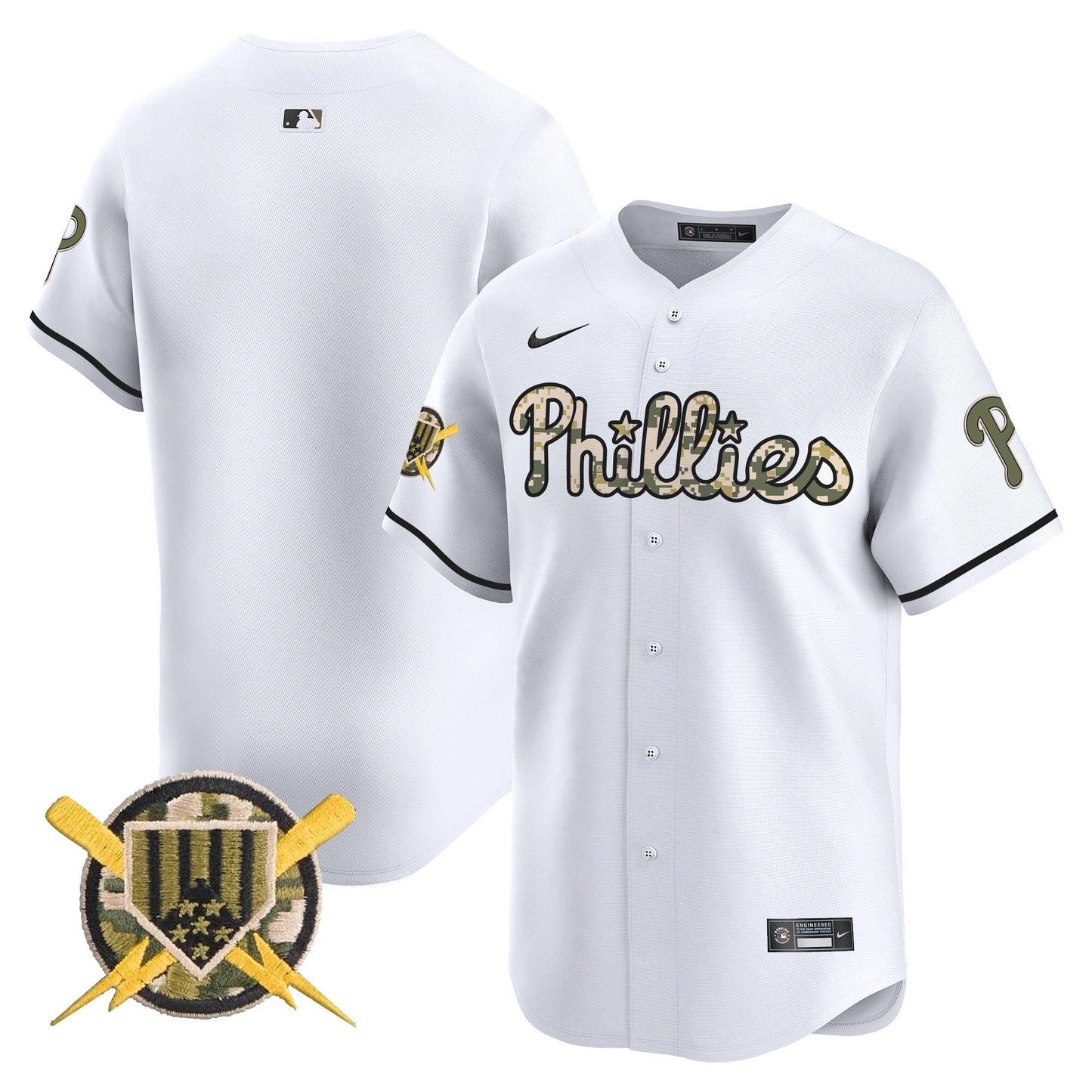 Phillies Armed Forces Day Vapor Premier Limited Jersey - All Stitched