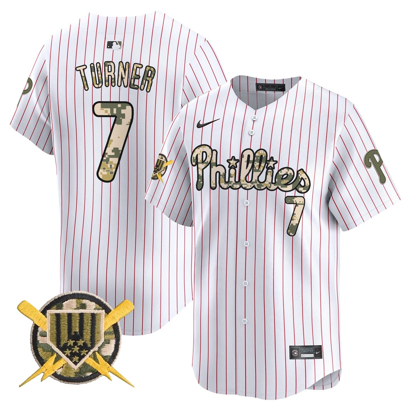 Phillies Armed Forces Day Vapor Premier Limited Jersey - All Stitched