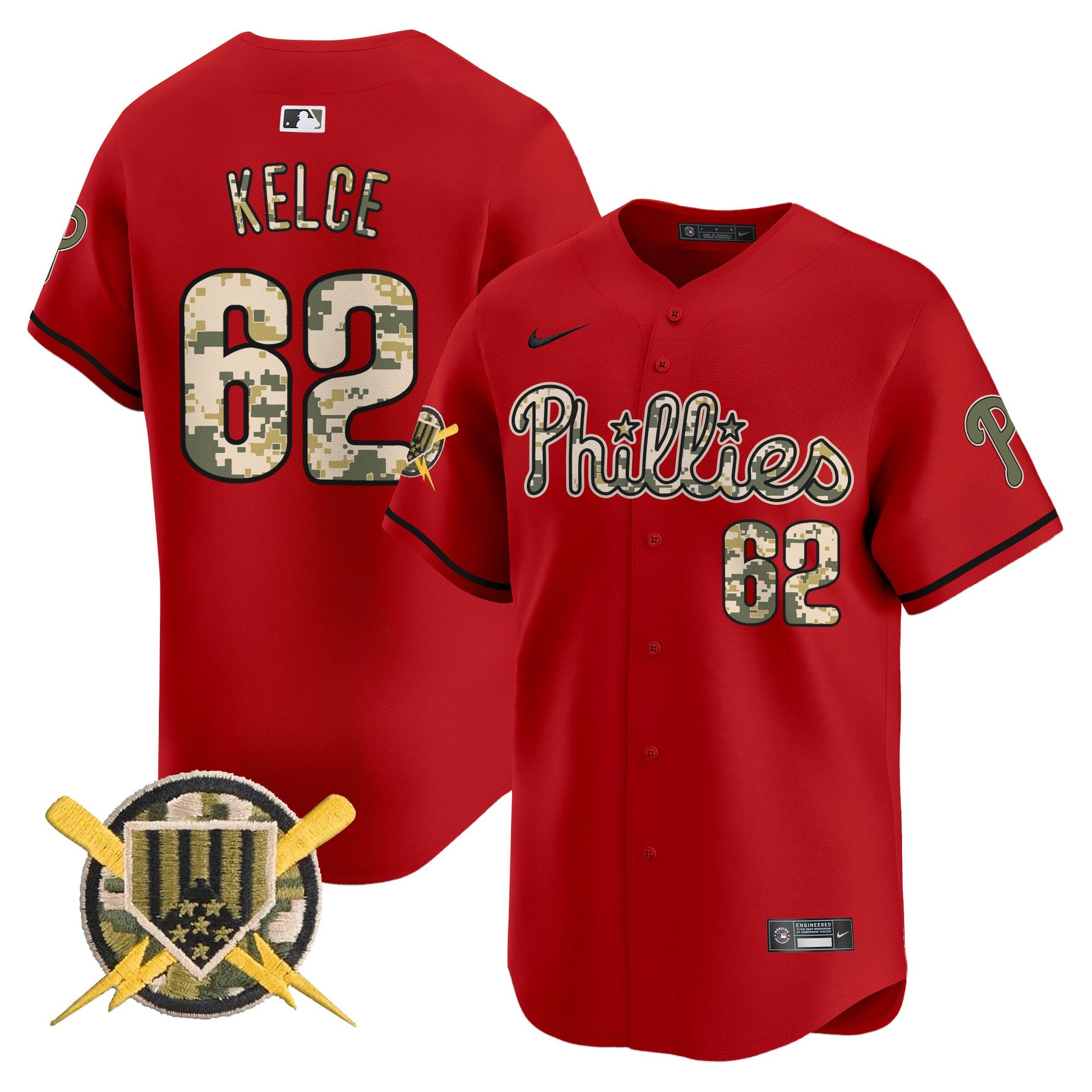 Phillies Armed Forces Day Vapor Premier Limited Jersey - All Stitched