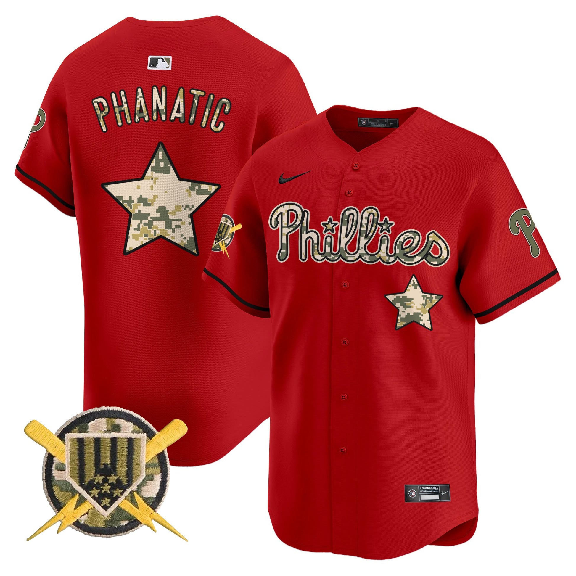 Phillies Armed Forces Day Vapor Premier Limited Jersey - All Stitched
