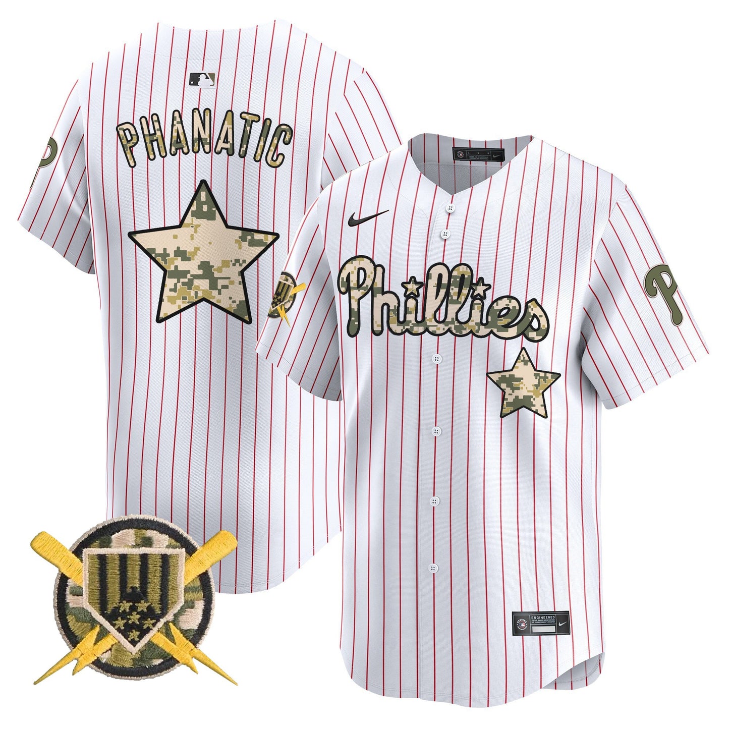Phillies Armed Forces Day Vapor Premier Limited Jersey - All Stitched