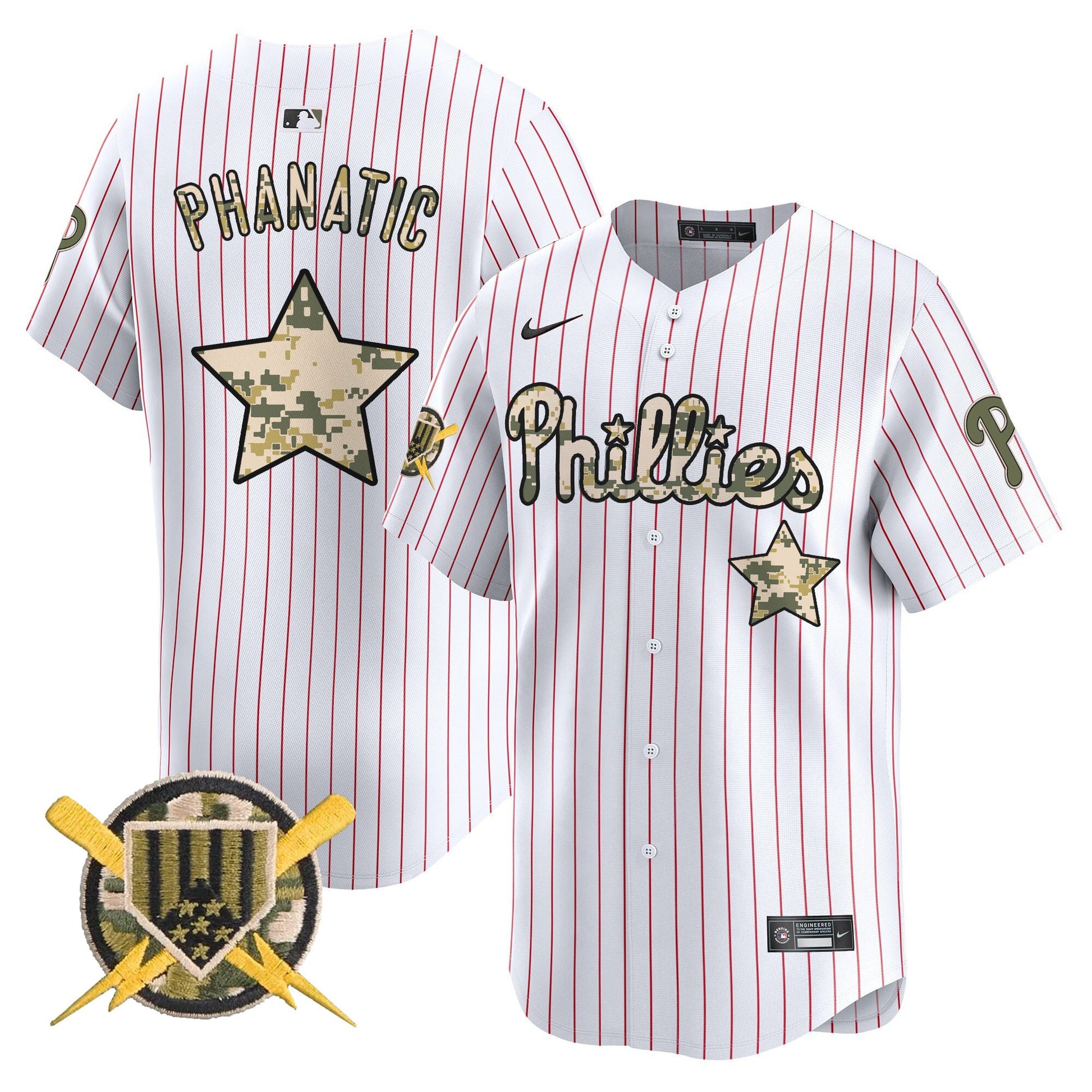 Phillies Armed Forces Day Vapor Premier Limited Jersey - All Stitched