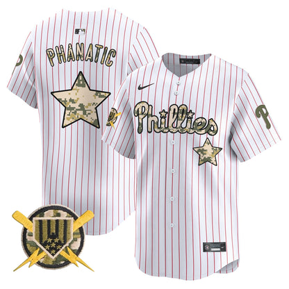 Phillies Armed Forces Day Vapor Premier Limited Jersey - All Stitched