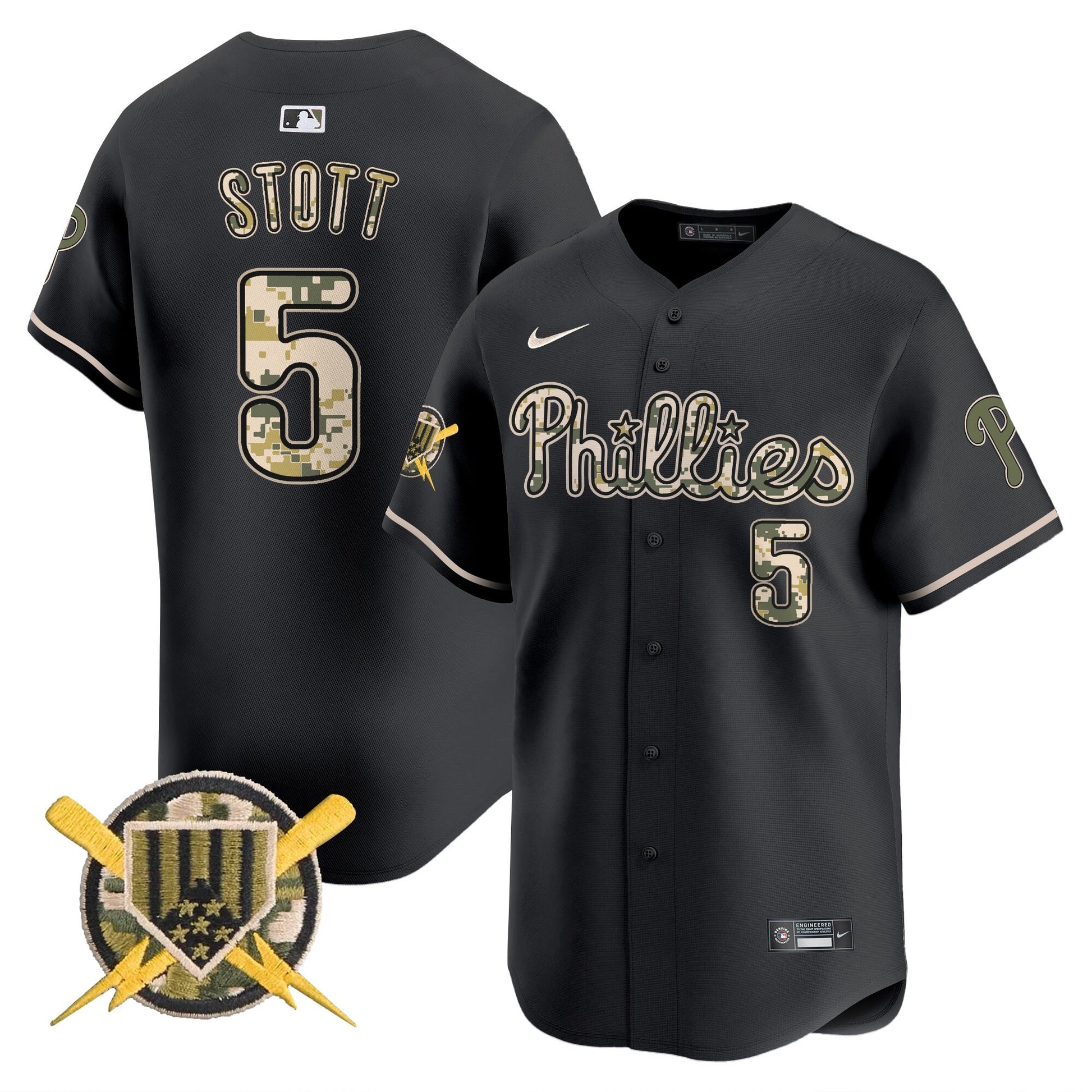 Phillies Armed Forces Day Vapor Premier Limited Jersey - All Stitched