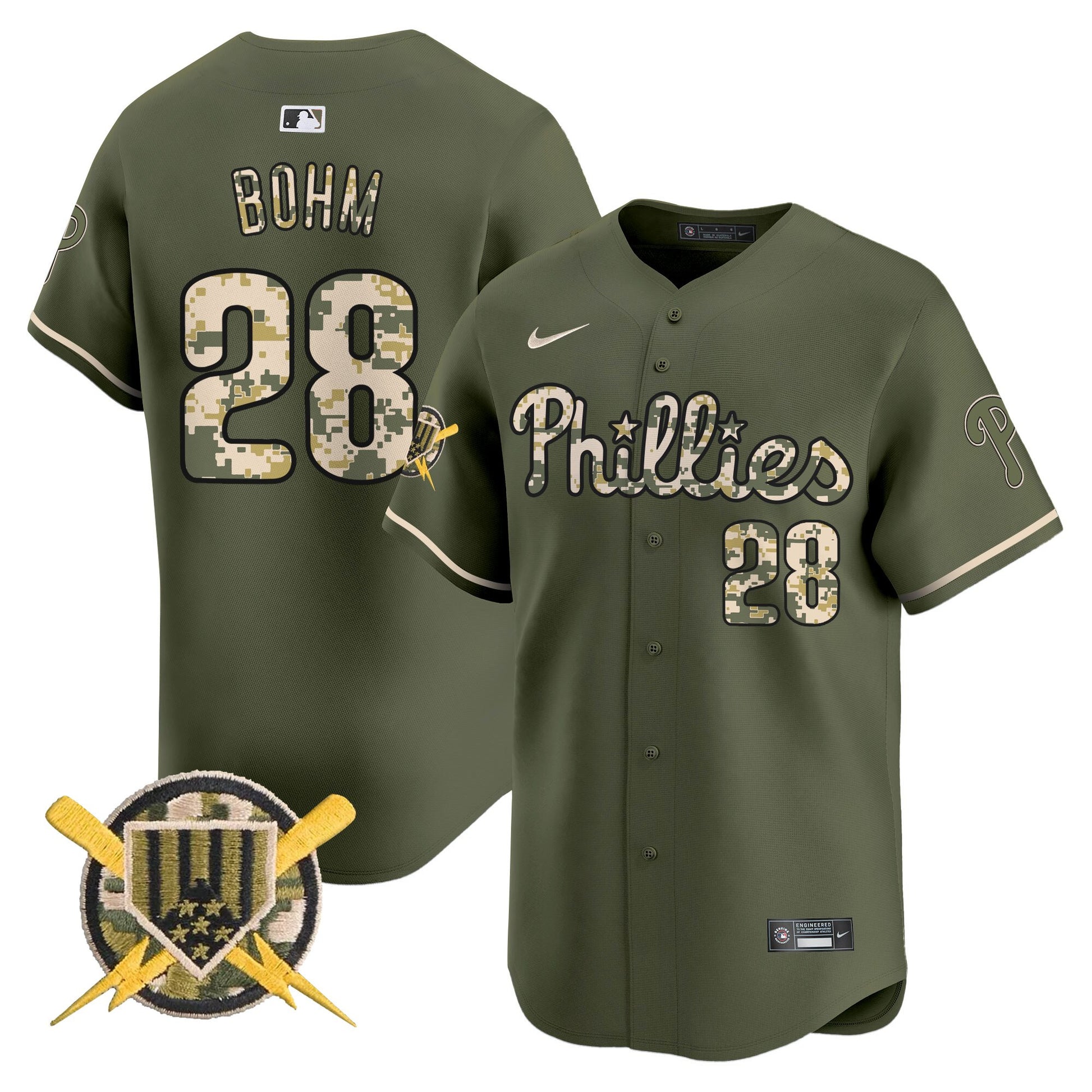 Phillies Armed Forces Day Vapor Premier Limited Jersey - All Stitched