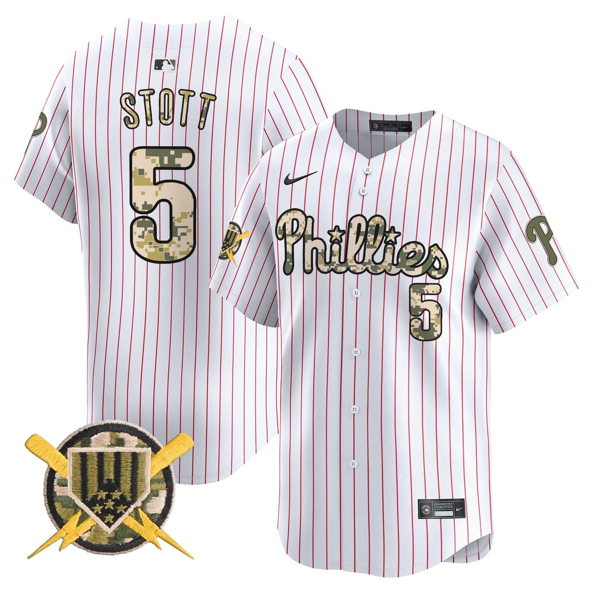 Phillies Armed Forces Day Vapor Premier Limited Jersey - All Stitched