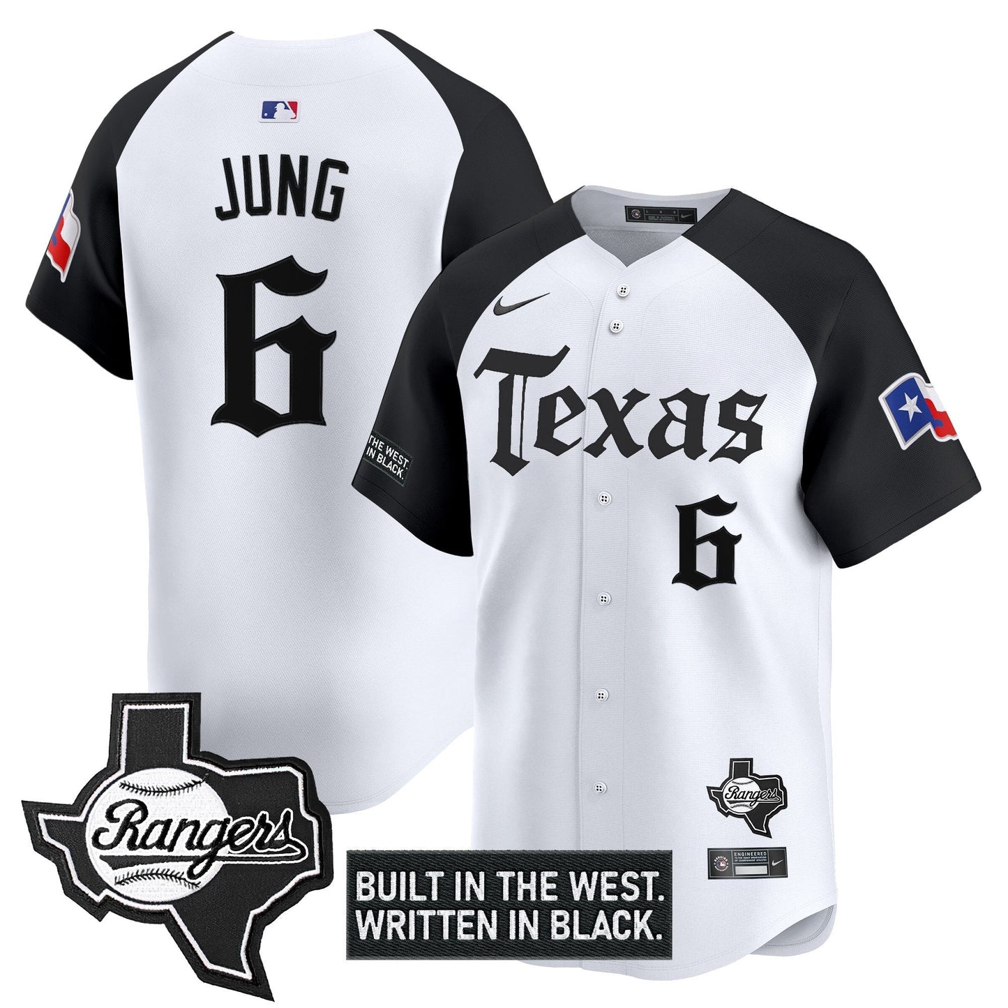 Men's Texas Rangers 'Gothic Frontier Edition' Vapor Premier Limited Jersey - All Stitched
